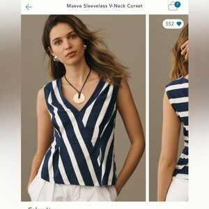 Anthropologie Maeve Sleeveless V-Neck Corset